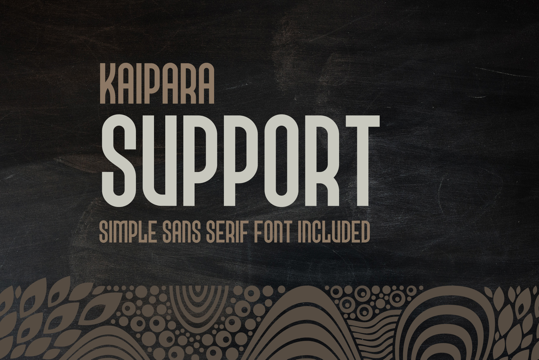 Beispiel einer Kaipara support-Schriftart